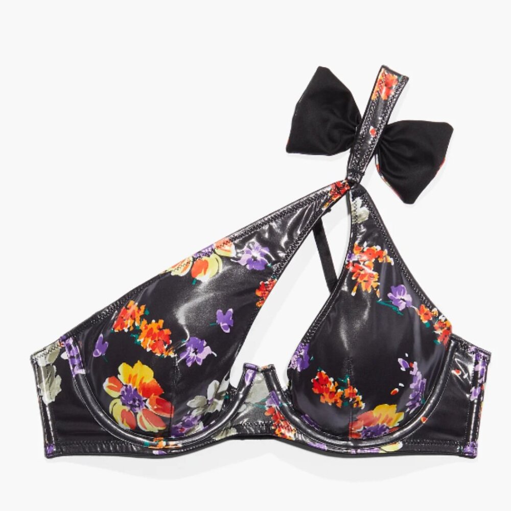 NWT|  Savage x Fenty | Night Blooms Asymmetrical Fashion Bra 🌻🌹  32B